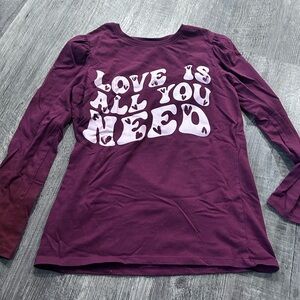 Kids Long Sleeve Tee in Purple